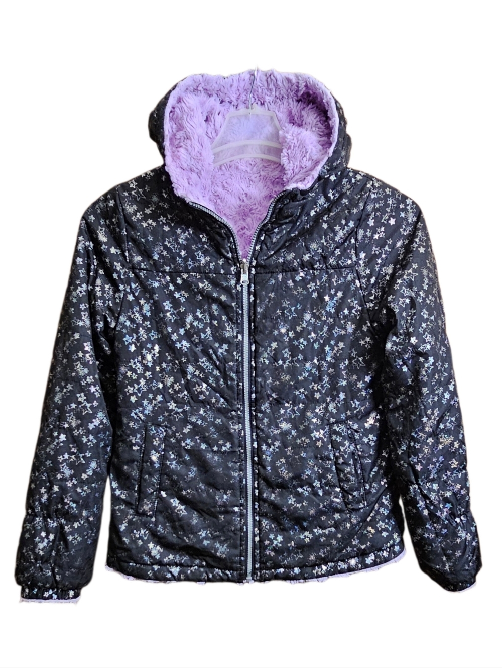 London Fog Girls Big Kids Reversible puffer Jacket large 14 16 children clothing